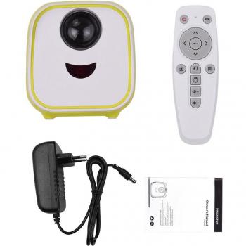 Mini Proyector LED Infantil para Cine en Casa 480x320 Resolución Nativa 50,000 Horas con Control Remoto
