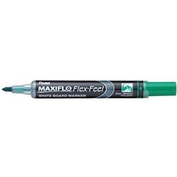 Rotulador para Pizarra Blanca Pentel Maxiflo Flex-Feel - Punta Flexible 4.6mm - Trazo de 1 a 5mm - Color Verde