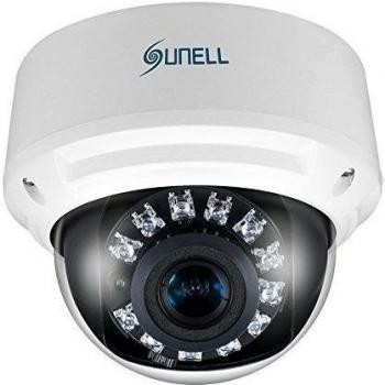 SUNELL 4MP Cámara IP Domo PoE de Vigilancia y Seguridad 2688X1520P Vandalproof H.264 de Exterior 2.8~12mm Lens Slot Tarjeta Micro SD Visión Día y Noche