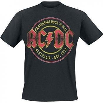 AC/DC High Voltage - Rock 'N' Roll - Australia Est. 1973 Camiseta Negro XL