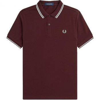 Fred Perry M3600 Twin Tipped Polo Shirt - Oxblood - M3600-597 TWIN TIP - OXBLOOD - male - Size: XXL