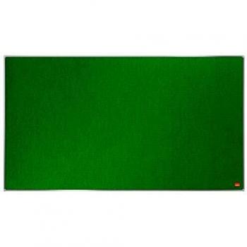 Tablero de anuncios Nobo Impression Pro en fieltro verde, formato panorámico 40 (890 x 500 mm), marco de aluminio
