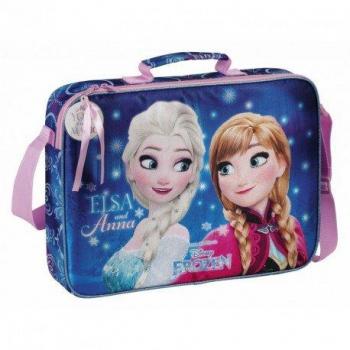 Disney Frozen Cartera Bandolera extraescolares, Color Azul, 38 cm