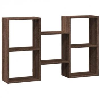 Estantería de pared de madera ingeniería marrón roble 96x18x60 cm
