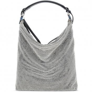 Benedetta Bruzziches Women's Rhinestone Embellished Silver Shoulder Bag - One Size
