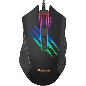 Xtrike me gm203 raton gaming optico con dpi ajustable 24001600 1200800 6 botones retroiluminado negro