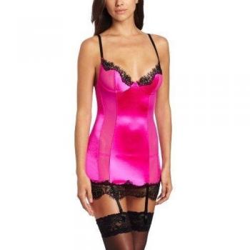 Dreamgirl - Conjunto de lencería para mujer, talla M, color rosa hot pink