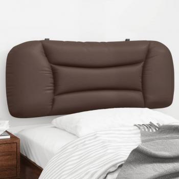 Cabecero de cama acolchado de cuero sintético marrón 100 cm vidaXL