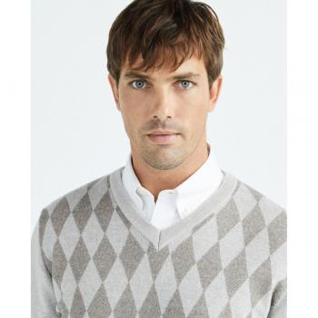Jersey de hombre de punto fantasía jacquard Mirto