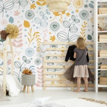 Papel Pintado Infantil Gathering Multicolor 255x250cm