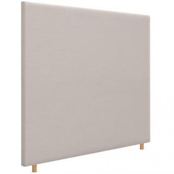 Cabecero Tapizado de Lino Natural Beige hasta el Suelo con 8cm de Grosor para Cama de 135cm - DHOME