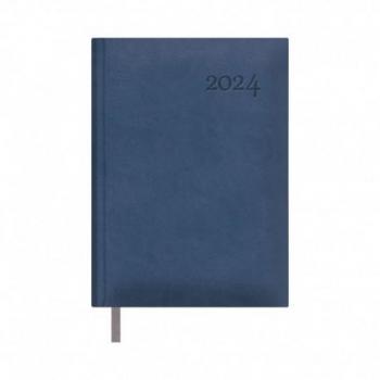 Agenda Dohe Lausana Anual - Día Página - Polipiel - Sábado y Domingo misma página - 14x20cm - Azul