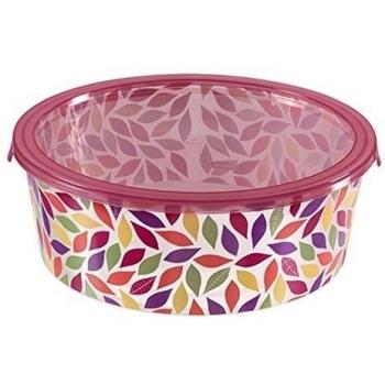 CURVER 221956 Contenedor Redondo de 2 L, Resina, Multicolor, 22x22x8 cm