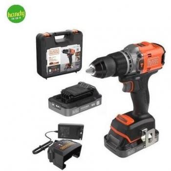 Taladro Percutor a Batería Brushless 18V con 2 Baterías de 2Ah y Maletín Black & Decker