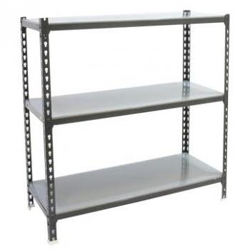Estantería Metálica Simonclick Mini 3 Baldas Ajustables Antracita/Galva 900x800x500 mm, Capacidad de Carga 180 kg