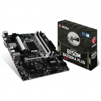 MSI B150M BAZOOKA PLUS - Placa Base Micro ATX con Intel B150, LGA1151, DIMM, DDR4-SDRAM, Dual Intel PC