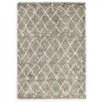 vidaXL Alfombra Bereber Peluda PP Color Arena/Beige 120x170cm Decoración Hogar Flequillos Hechos a Mano Tradicional Moderna Elegante Suave Duradera