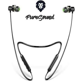 Regalos Originales - ENCORE® PURESOUND Marca Europea - Auriculares Bluetooth Deportivos, Auriculares inalambricos Bluetooth 10h Sonido estéreo con Dual Driver, Cascos Bluetooth, iOS y Android