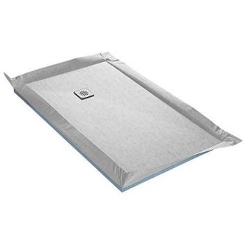 Plato de ducha para embaldosar estándar 185 x 90 cm con sifón excentrado y membrana impermeable