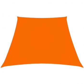 Toldo de vela trapezoidal tela oxford naranja 3/4x3 m
