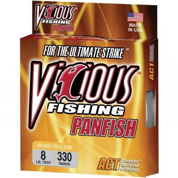 Vicious Fishing PYL8 330-Yard Panfish Line, 8-Pound, Yellow