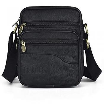 Realmark-Bolso Bandolera de Piel auténtica para Hombre, Bolso de Negocios