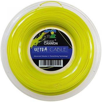Weiss CANNON Ultra Cable Saitenrolle 200m-Gelb Cuerda de Tenis, Unisex Adulto, Amarillo