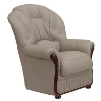 Sillón DAPHNE 100% cuero de búfalo color topo