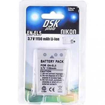 SilverHT 40508 - Batería de cámaras de Fotos para EN-EL 5 Nikon de 1150 mAh, Color Blanco. Compatible con la mayoría de cámaras Nikon