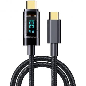 Cable USB-C a USB-C de 100W PD con pantalla digital de 120 cm