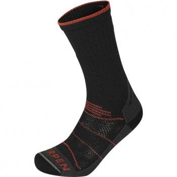 Calcetines unisex Lorpen Tcte Trekking Mid Thermic Eco negros y naranjas, talla XL