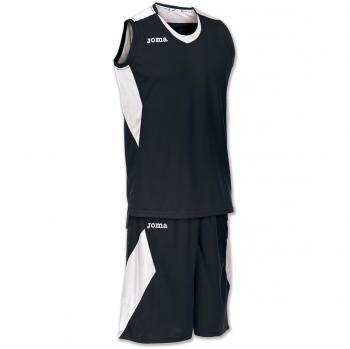 Joma Space - Camiseta y pantalón de baloncesto para hombre, color negro / blanco, talla S