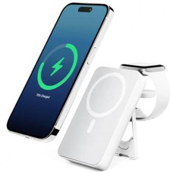Cargador Inalámbrico 4 en 1 Alogic Lift Powerbank 10000mAh MagSafe