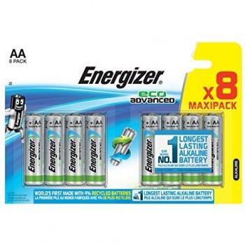 Pilas Alcalinas AA Eco Avanzadas Energizer - 8 Piezas, 1.5V