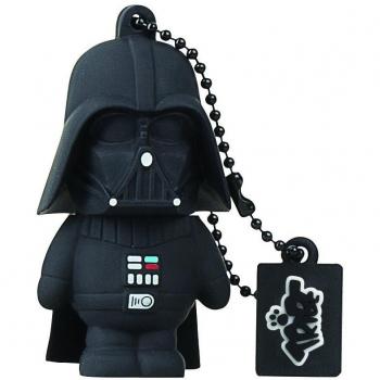 Tribe Star Wars Pendrive - Memoria USB Flash Drive 2.0, de goma, 16 GB con llavero, diseño Darth Vader