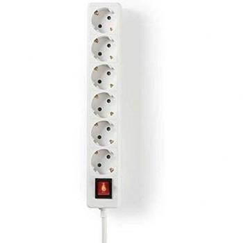 Nedis Regleta Contacto con Protec cion e Interruptor de Enc