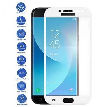 Todotumovil Protector de Pantalla Samsung Galaxy J5 2017 Blanco Completo 3D Cristal Templado Vidrio Curvo