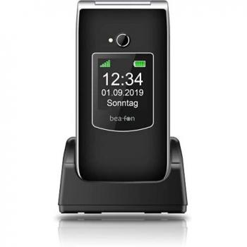 Teléfono Móvil Beafon SL595 - Básico, Pantalla LCD 2.4'', Cámara 1.3 MP, Batería 800 mAh, Diseño Concha, Negro y Plata
