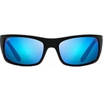 Maui Jim Peahi Polarized Wraparound Sunglasses - Unisex Black 65MM