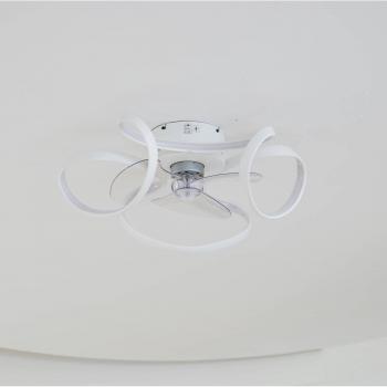 Ventilador de Techo LED Lomata, Blanco, Silencioso, Ø 23 cm