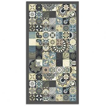 Alfombra Vinílica Hidráulica Panorama Azul 80x250 cm