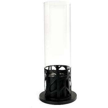 Biocamino de Sobremesa en Metal Negro - 20,3 x 20,3 x h 50 cm