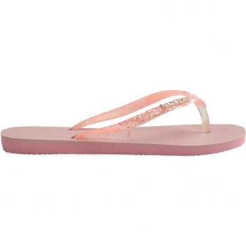 Havaianas - Chanclas de mujer Slim Glitter Flourish en color rosa