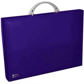 Grafoplás 30100535. Maletín Escolar de Polipropileno. Violeta. Modelo ColorGraf. 345x245x40mm