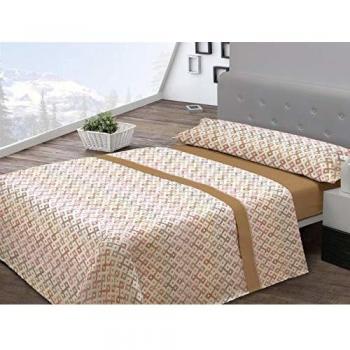 Pierre Cardin Juego sábanas coralina Vail 150 cm. Naranja, 100Percent_poliéster, Cama de 150