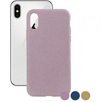 Funda Ecológica Semirrígida para iPhone X/XS Rosa de Ksix
