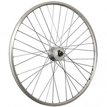 Rueda delantera de bicicleta 28 pulgadas ZAC19 con buje dinamo DH-C3000-3N plateado