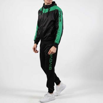 Givova Chándal Roma Negro - Chándals, material de poliéster, diseño moderno, incluye chaqueta y pantalones, ideal para entrenamiento y uso casual