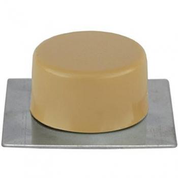 Sysfix 2311514 - Tope de puerta adhesivo con base inoxidable en caja de 10 unidades, color crema