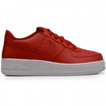 Nike Air Force 1 (GS), Zapatillas de Baloncesto Para Niños, Rojo / Blanco (Gym Red / Gym Red-Gym Red-White), 37 1/2 EU